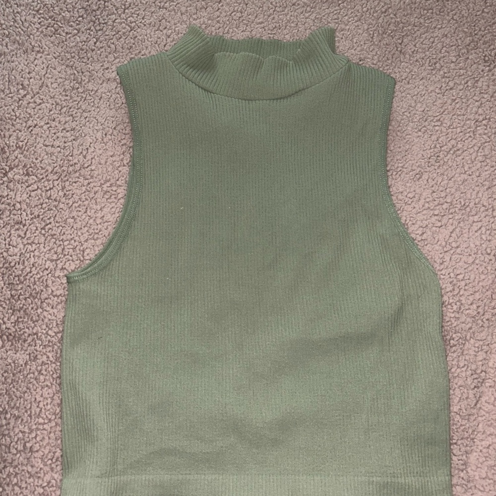 Army green Zara top